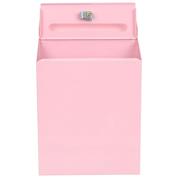 HONMEET Pink Household Suggestion Box Wall Mounted Drop Box Durable Multi Function Letter Accessory