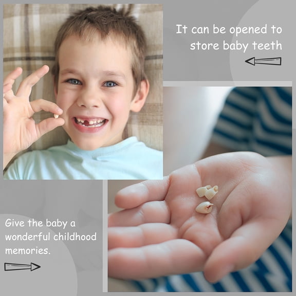 HONMEET Tooth Fairy Box in Pink, Securely Stores Deciduous Teeth, Labelled Slots