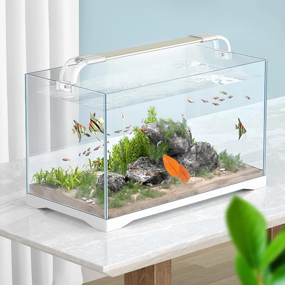 HONMEET Plastic Betta Leaf Bed in Orange for Fish Resting Spawning and Aquarium Use