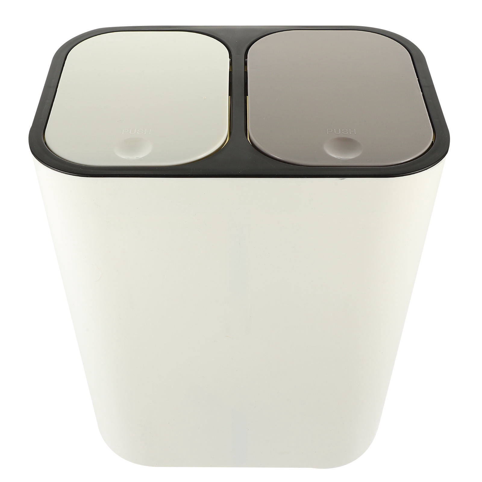 Double Grid HONMEET Plastic Double Grid Garbage Recycling Container White for Home ...