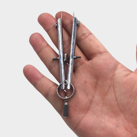 HONMEET Plated Silver Compass for Drawing Geometry and Drafting with Smooth Clear Lines