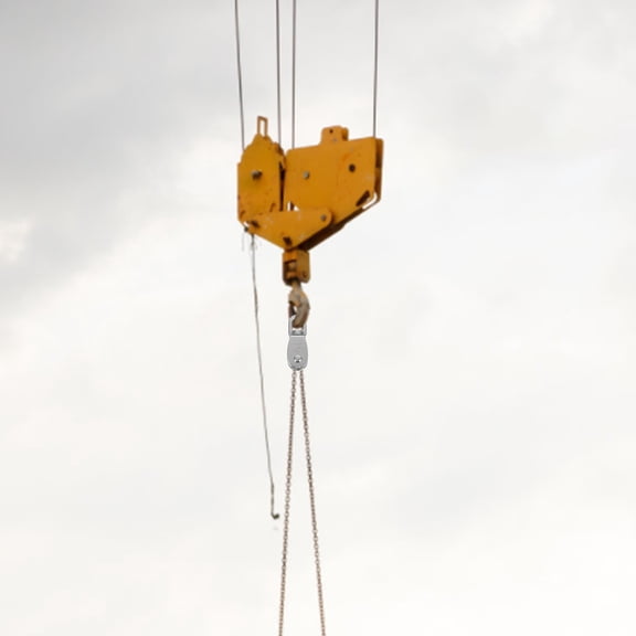 HONMEET Plated Silver Metal Pulley with Bearing for Lifting and Hoisting Steel Wire Rope Applications