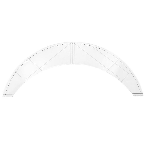 HONMEET Portable Acrylic Sewing Ruler White Patchwork Template Lightweight and Easy to Use