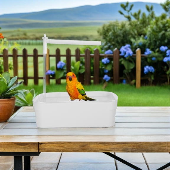 HONMEET Automatic Parrot Bath with Ultraquiet Pump Indoor Bird Shower for Multiple Small Birds