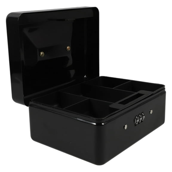 HONMEET Portable Black Secure Key Safe Box with Password Lock for Home and Office Use