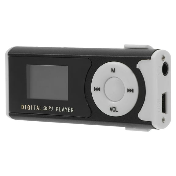 HONMEET Portable Music Player Black Clip Mp3 Player with LCD Screen Rechargeable Battery