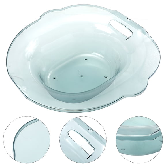 HONMEET Comfortable Hip Bath Basin Blue Plastic for Postoperative Soothing