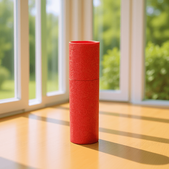 HONMEET Poster Cylinder Tube Photo Storage Tube Red Water Resistant 1Set for Documents Transportation