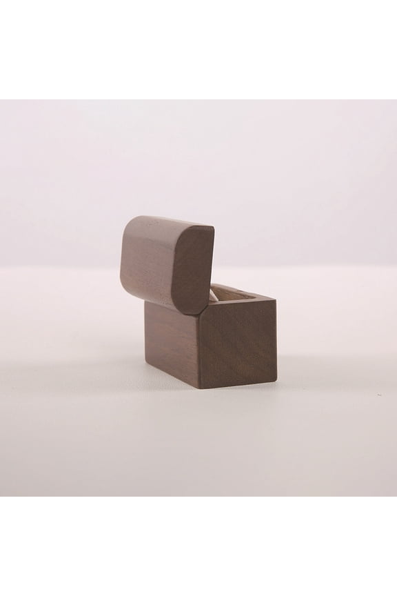 Light Brown Wood Ring Case for Proposal with Premium Durable Material