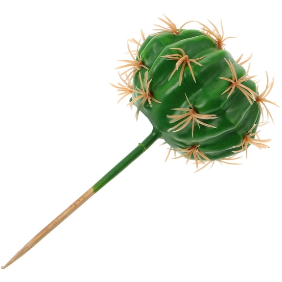 HONMEET Premium Plastic Artificial Tropical Plants Green Potted Simulation Cactus for Table