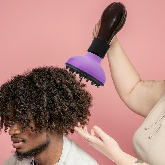 HONMEET Purple Hair Dryer Diffuser Attachment with Prevention for Universal Hair Dryers