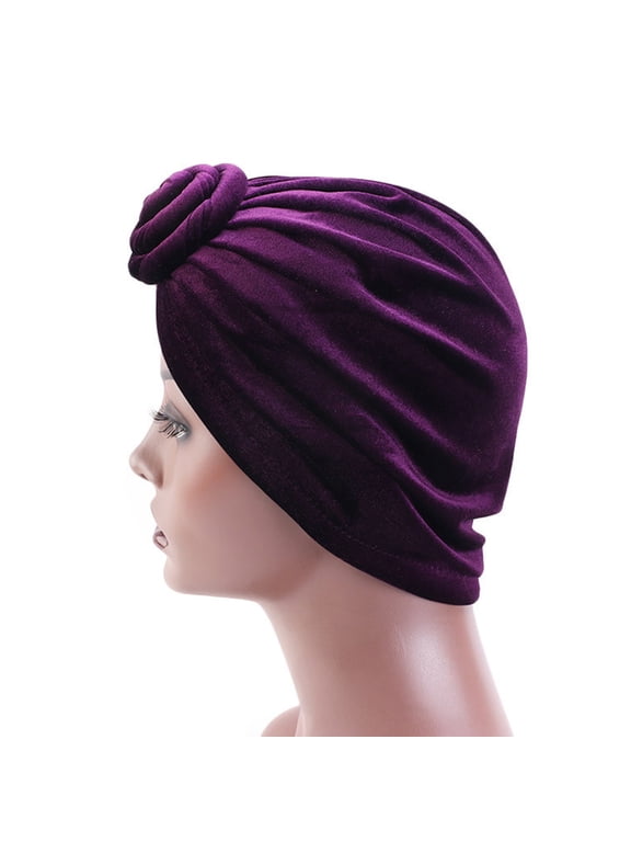 Purple Hats for Women Featuring Bohemian Style and Ethnic Design Made from Polyurethane Polyester Size 2pcs