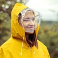 thumbnail image 1 of HONMEET Bike Use Transparent Raincoat Hat Shield Face Protector Rain Poncho Brim, 1 of 7