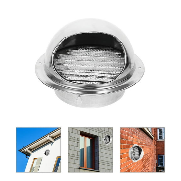 HONMEET 304 Stainless Steel Range Hood Exhaust Vent for Outdoor Use, , 1 Pack, 12x12x9 cm Ventilation