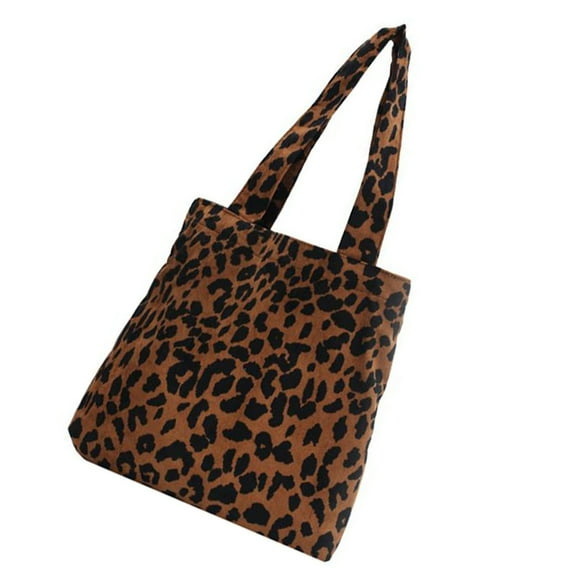 HONMEET Leopard Print Polyester Tote Bag for Women, Stylish and Shoulder Handbag for Everyday Use and Travel