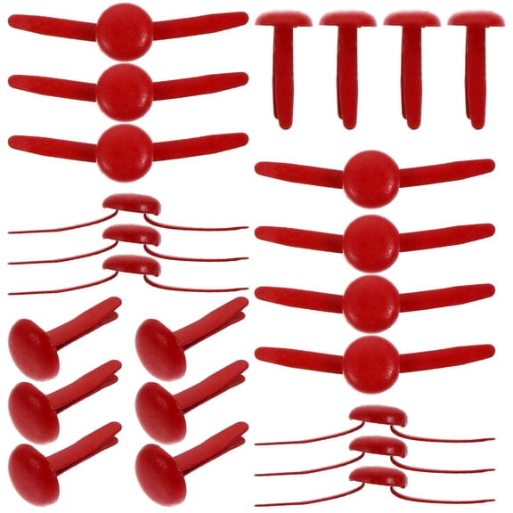HONMEET Red 1.5X0.8In Handmade Metal Brads for Scrapbooking 200Pcs