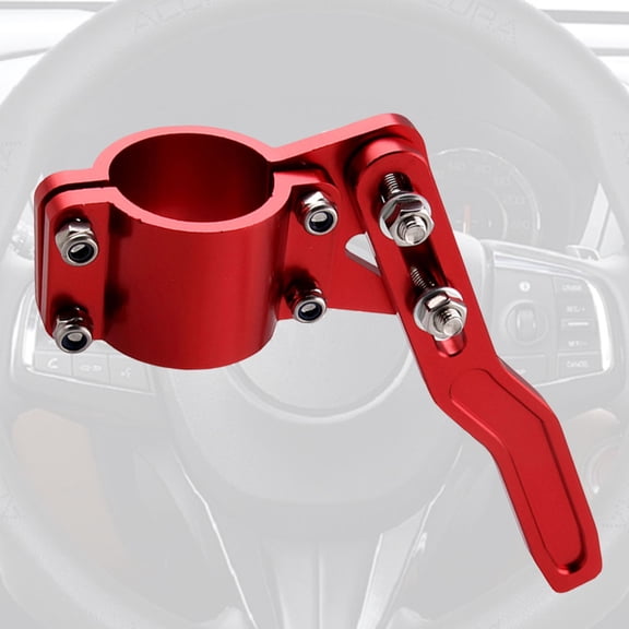 HONMEET Red Aluminum Alloy Turn Rod Extension for Car Steering Wheel with Quick Toggle Feature