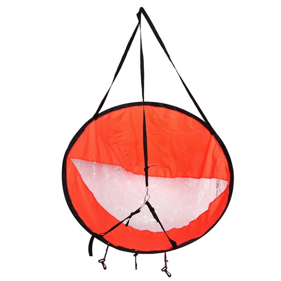HONMEET Red Downwind Kayak Sail with Strong Material and Clear Window for Safe Sailing