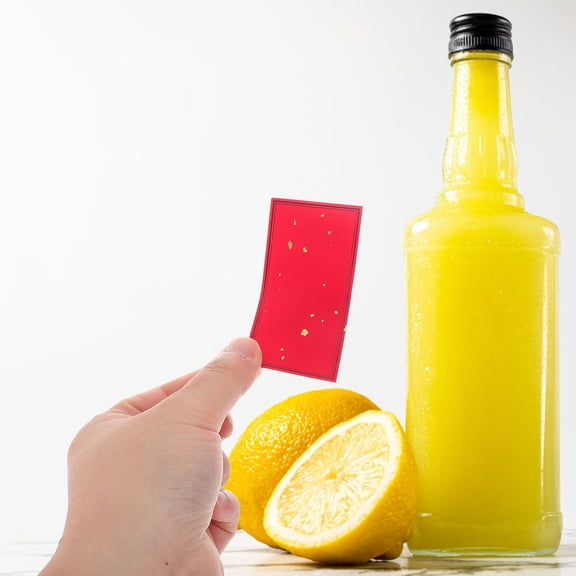 HONMEET Red Kraft Paper Wine Bottle Labels for Fruit Wine and Home Brewing