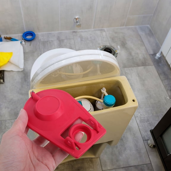 HONMEET Red Silicone Toilet Flapper Replacement Kit Universal Fit Leakproof and Durable