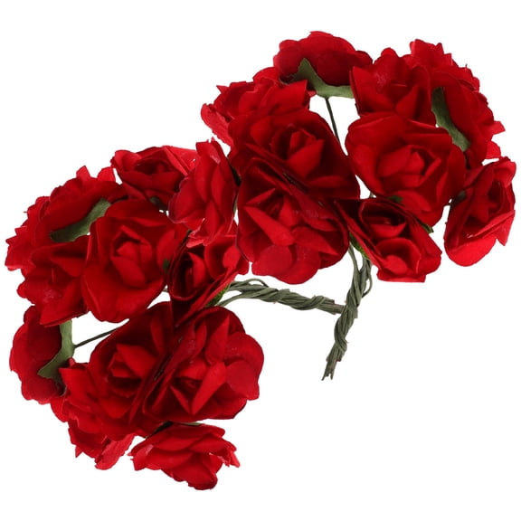 HONMEET Room Decor Simulated Plum Paper Flower Red 144Pcs