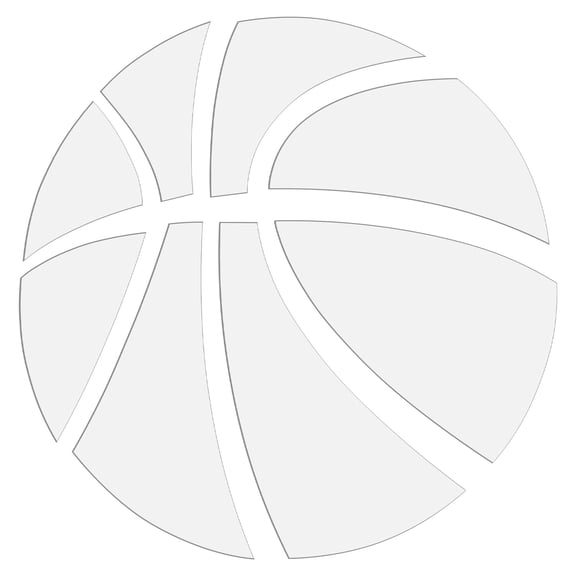 HONMEET Reflective Basketball Wall Decal Sticker, Self-Adhesive Sports Room Decor for Bedroom, Living Room, Kids Playroom