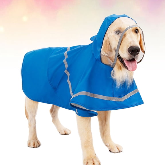 HONMEET Reflective Pet Raincoat Jacket for Dogs and Cats, 1 Piece, Ideal for Wet Weather