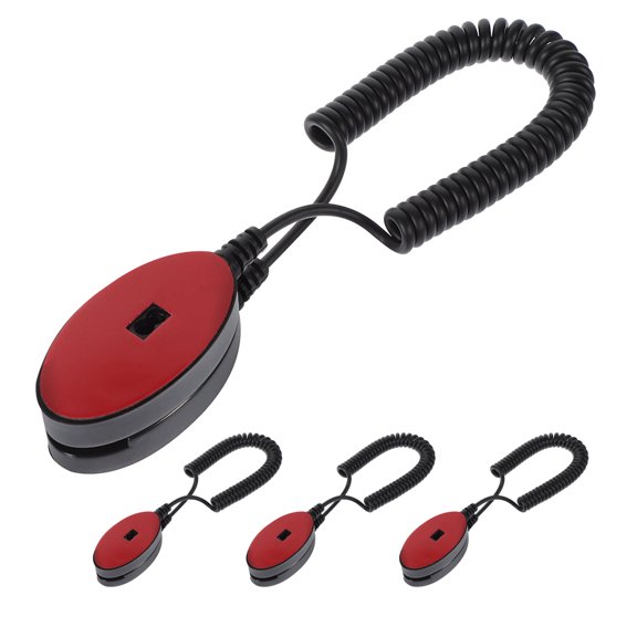 HONMEET Remote Leash Retractable Phone Tether Black Plastic Security Cord For Tablets And Barcode Scanners 4Pcs