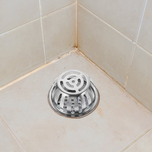 HONMEET Round Stainless Steel Floor Drain Cover, Plated Silver, Durable and Sturdy