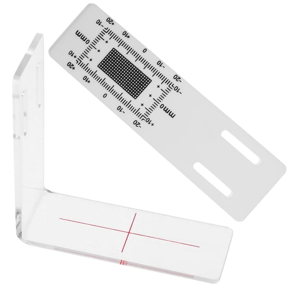 HONMEET Acrylic Crack Monitoring Ruler with 2 Rulers and 4 Screws, 3.19 in, White