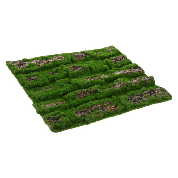 HONMEET Reptile Bark Backdrop with Artificial Moss Green for Crafts and Terrarium Decoration 1 Pack