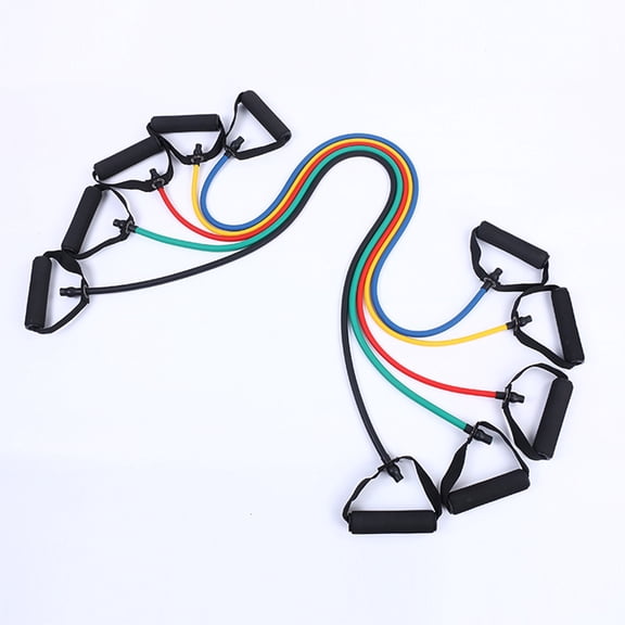 HONMEET Yellow Exercise Pull Rope with Comfortable Handles for Sports Stretching and Resistance Training