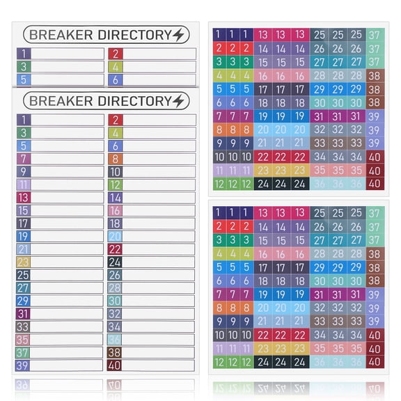 HONMEET Reusable Electric Panel Labels Stickers for Circuit Identification on Load Center Doors