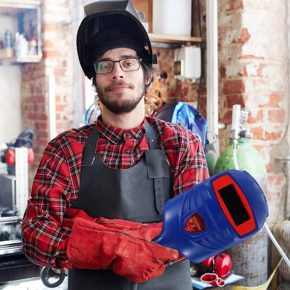 HONMEET Reusable Handheld Welding Mask Blue Durable Plastic Shield for Clear Visibility and Safety
