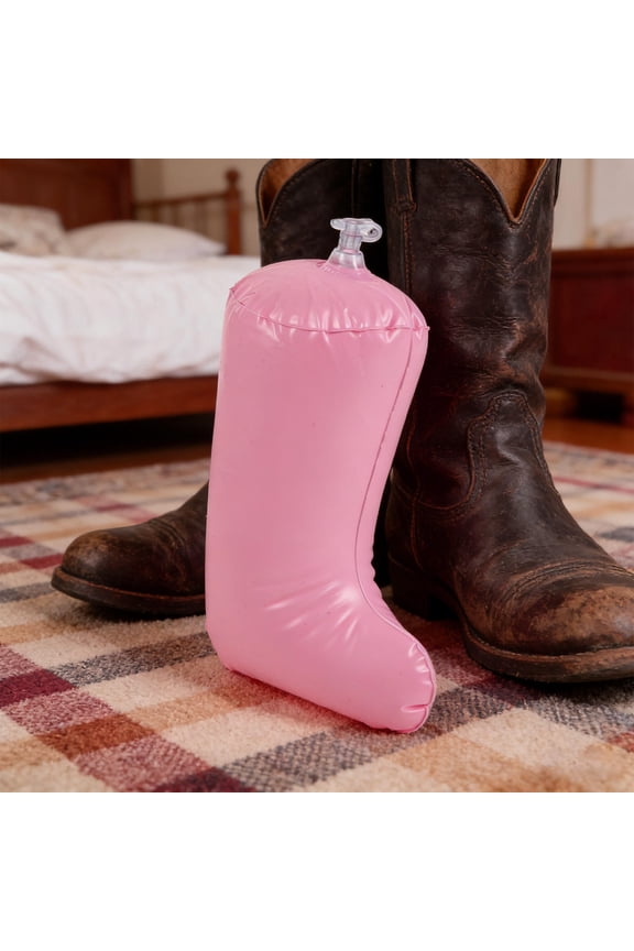 Reusable Pink PVC Boot Shaper Tubes for Closet Organization and Shoe Shape Maintenance
