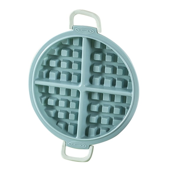 HONMEET Reusable Waffles Mould Silicone Waffle Baking Mold Sky Blue Nonstick Easy Release for Home Kitchen 1Pack