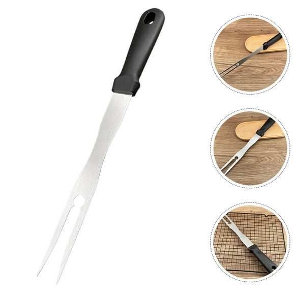 HONMEET Stainless Steel Grilling Forks Set, 2 Pieces, Multi-Color Handles, Ergonomic Grip, Kitchen BBQ Tools