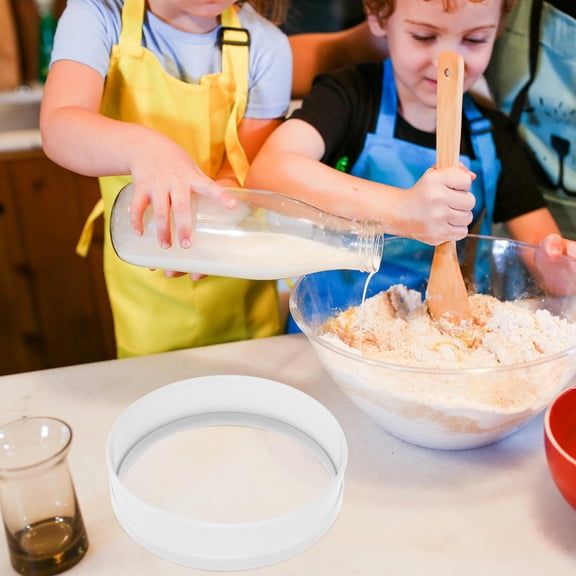HONMEET Large Flour Sieve with Fine Mesh, Plastic and Stainless Steel, Kitchen Baking Strainer for Home Use