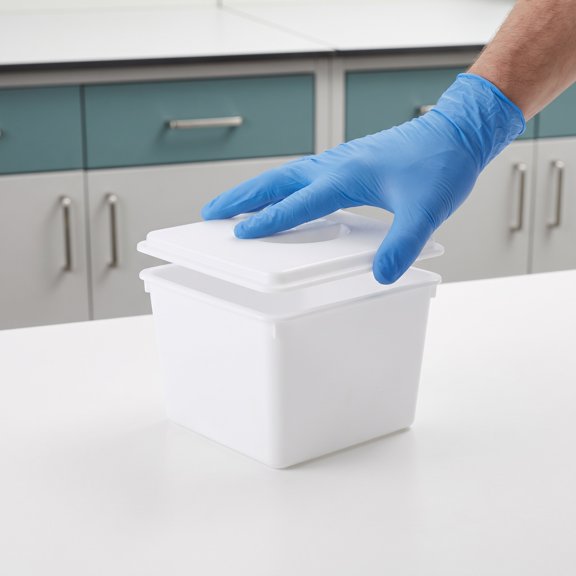 HONMEET Sample Vial Holder Case White Plastic Container for Lab Soaking with Leakproof Removable Lid