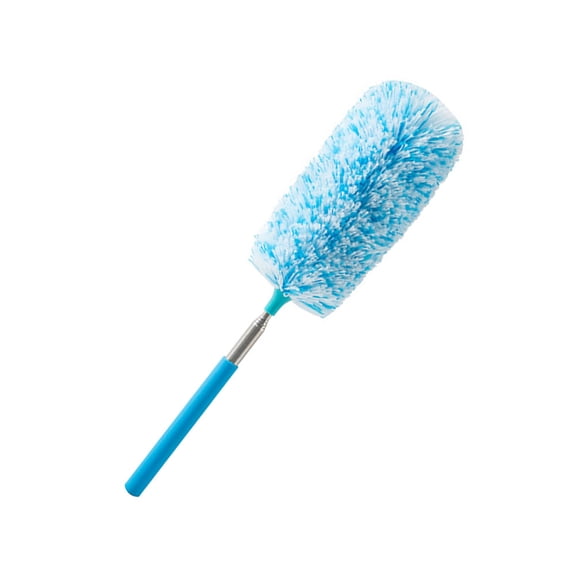 HONMEET Blue Microfiber Duster for Home Use Extendable with Flexible Head and Washable Material