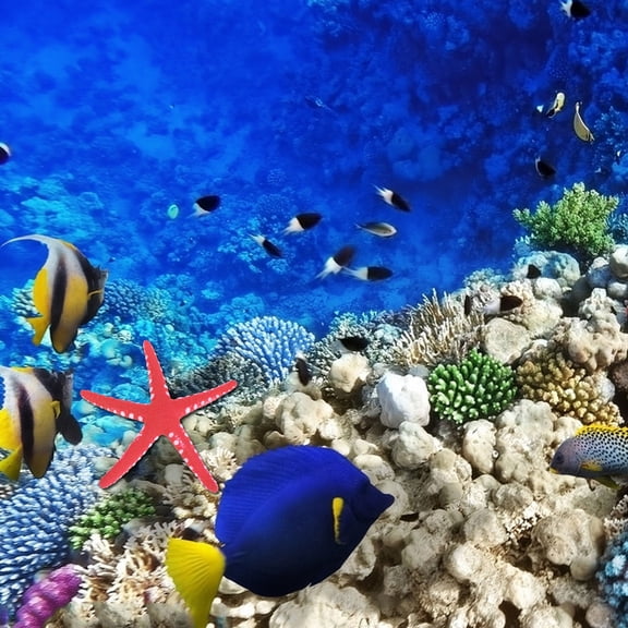 HONMEET Luminous Aquarium Star Plastic Star Red 1Pcs