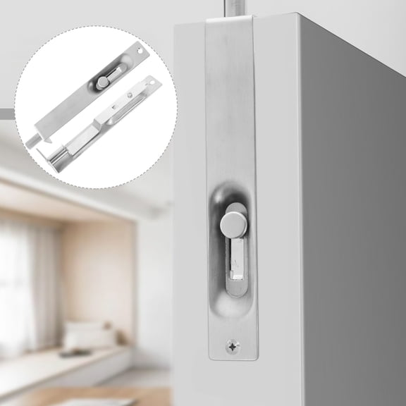 HONMEET Security Door Bolt Stainless Steel Hidden Latches for Double Doors 1 Set