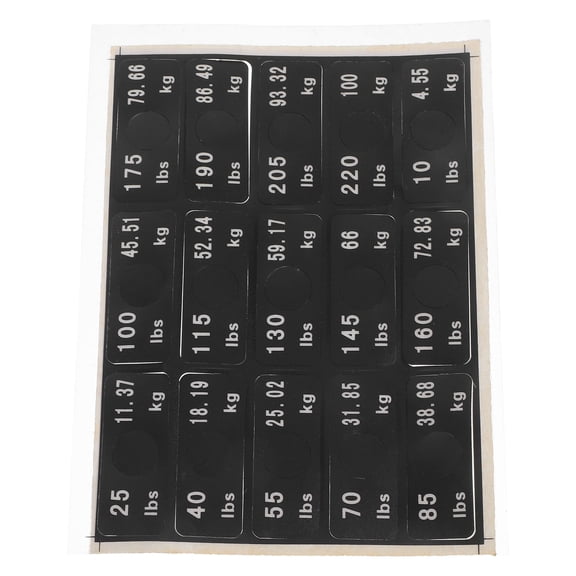 HONMEET Self Adhesive Weight Labels for Home Gym Equipment Easy to Apply and Remove