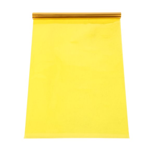 HONMEET Shatterproof Electrostatic Window Privacy Film in Yellow for Glass Security and Sun Shield