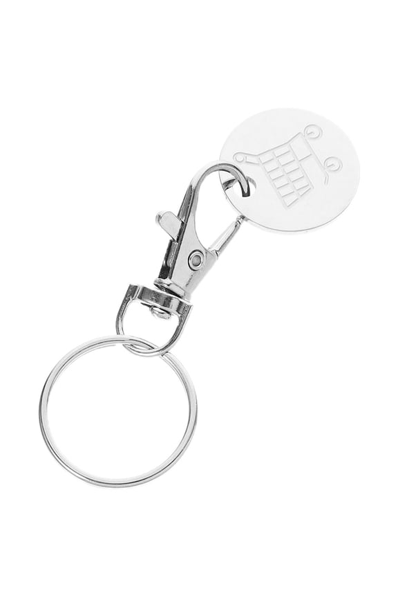 Stainless Steel Shopping Trolley Token Key for Grocery Carts, 1 Piece and Convenient