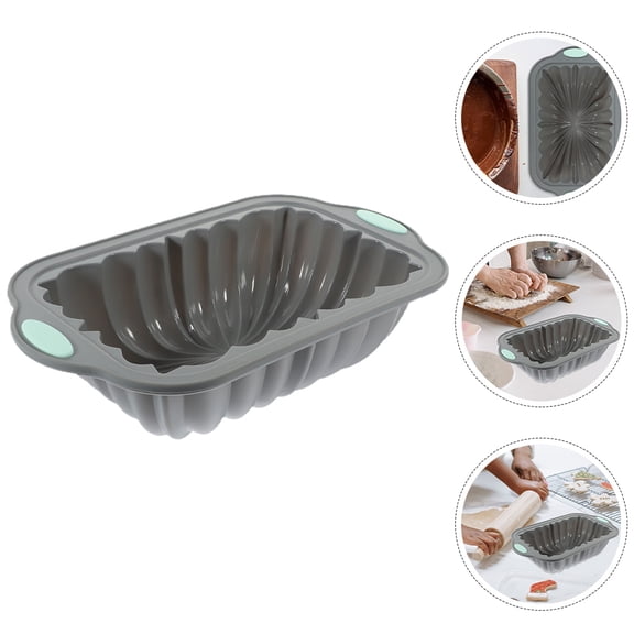 HONMEET Nonstick Silicone Bread Loaf Pan Grey Bakeware for Baking Bread, Toast, Cake, and More Mold