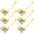 thumbnail image 1 of HONMEET 6-Pack Reusable Yellow Straw Tip Covers with Cute Design - Drinking Straw Accessories, 1 of 8