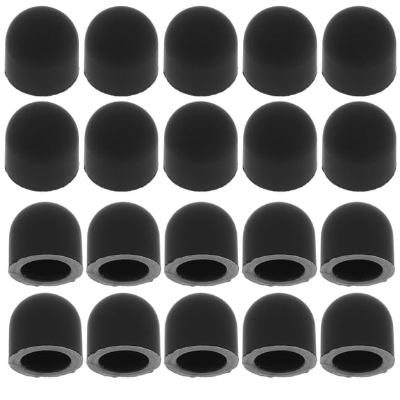 HONMEET 50Pcs Silicone Rubber Stylus Tips for Touchscreen Tablets and Smartphones, Accessories, Black