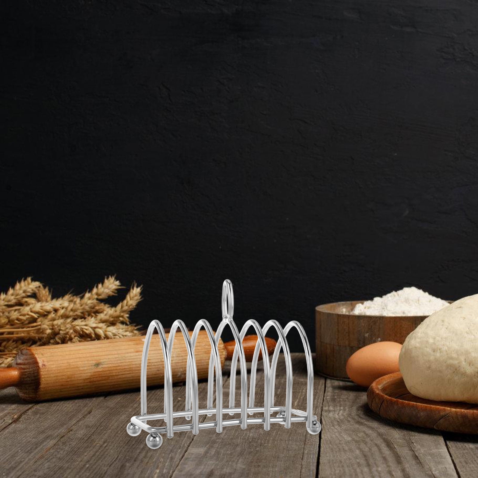 HONMEET Stainless Steel Bread Holder Rack for Countertop Toast ...