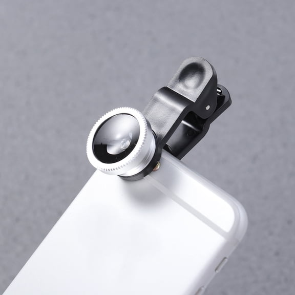 HONMEET Silver Smartphone Camera Lens 3 in 1 Wide Angle Fisheye and Macro Clip on Lens